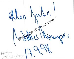 Seller image for Original Autogramm Walter Momper SPD Regierender Brgermeister Berlin /// Autogramm Autograph signiert signed signee for sale by Antiquariat im Kaiserviertel | Wimbauer Buchversand