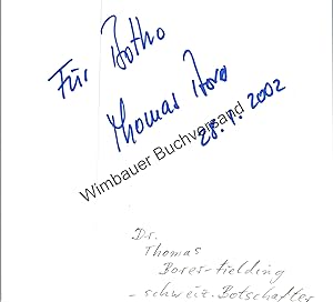 Bild des Verkufers fr Original Autogramm Thomas Borer-Fielding Diplomat /// Autograph signiert signed signee zum Verkauf von Antiquariat im Kaiserviertel | Wimbauer Buchversand