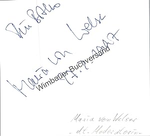 Bild des Verkufers fr Original Autogramm Maria von Welser /// Autograph signiert signed signee zum Verkauf von Antiquariat im Kaiserviertel | Wimbauer Buchversand