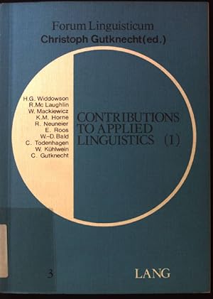 Imagen del vendedor de Contributions to applied linguistics; Forum linguisticum ; Bd. 3; Teil 1; a la venta por books4less (Versandantiquariat Petra Gros GmbH & Co. KG)