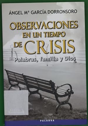 Imagen del vendedor de Observaciones en un tiempo de crisis palabras, familia y Dios a la venta por Librera Alonso Quijano