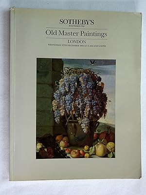 Old Master Paintings, 12 December 1984, Sotheby's London Auction Sale Catalogue IVY