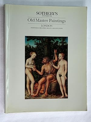 Old Master Paintings, 3rd April 1985, Sotheby's London Auction Sale Catalogue TULIP