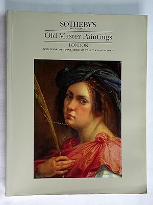 Old Master Paintings, 9 December 1987, Sotheby's London Auction Sale Catalogue HOLLY