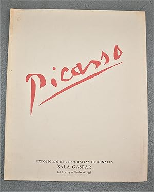 Picasso. Exposición de Litografías Originales. Sala Gaspar Octubre de 1956.