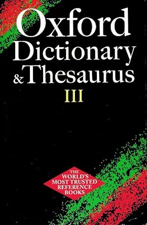 Oxford dictionary & thesaurus Tome III - Julia Elliott