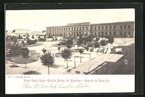 Postcard Rosario, Plaza Santa Rosa, Escuela Norma de Maestras