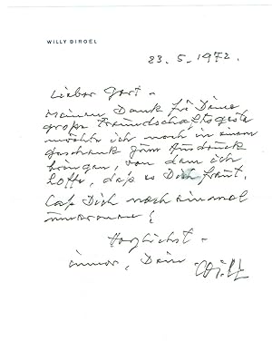 Immagine del venditore per Eigenhndiger Brief mit Unterschrift. venduto da Kotte Autographs GmbH