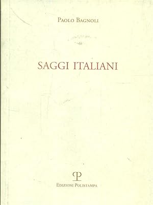 Bild des Verkufers fr Saggi italiani zum Verkauf von Librodifaccia