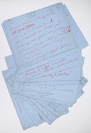 Manuscrit autographe signé complet d'une allocution radiophonique en vers