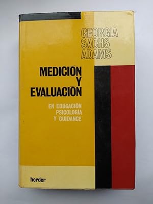 Imagen del vendedor de MEDICIN Y EVALUACIN EN EDUCACIN, PSICOLOGA Y GUIDANCE. a la venta por TraperaDeKlaus