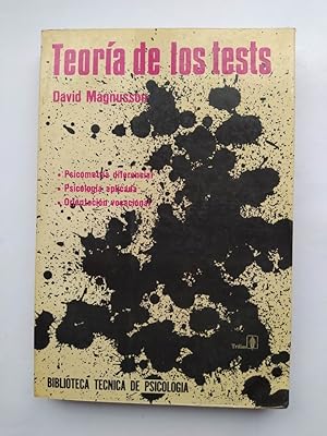 Seller image for Teora de los Tests. for sale by TraperaDeKlaus