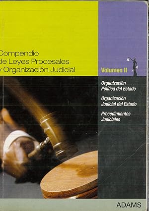 Imagen del vendedor de COMPENDIO DE LEYES PROCESALES Y ORGANIZACIN JUDICIAL. VOL II a la venta por Papel y Letras