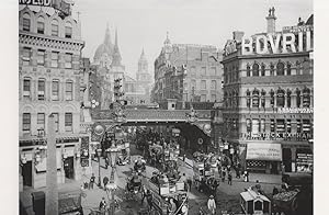 Victorian Ludgate Circus in 1860s Award London Photo Postcard