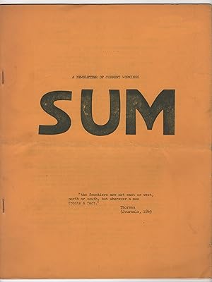 Imagen del vendedor de Sum 1 (December 1963) a la venta por Philip Smith, Bookseller