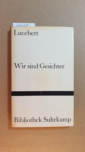 Imagen del vendedor de Wie sind Gesichter : Gedichte u. Zeichnungen (Bibliothek Suhrkamp ; 259) a la venta por Gebrauchtbcherlogistik  H.J. Lauterbach