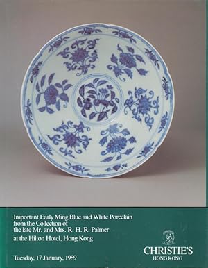 IMPORTANT EARLY MING BLUE AND WHITE PORCELAIN FROM THE COLLECTION OF THE LATE MR. AND MRS. R.H.R....