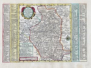 Bild des Verkufers fr Das Frstenthum Neissa in Ober Schlesien gelegen." // Nysa Grodkow Polska Polen Poland Silesia map Karte zum Verkauf von Antiquariat Steffen Vlkel GmbH