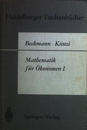 Bild des Verkufers fr Mathematik fr konomen I zum Verkauf von books4less (Versandantiquariat Petra Gros GmbH & Co. KG)