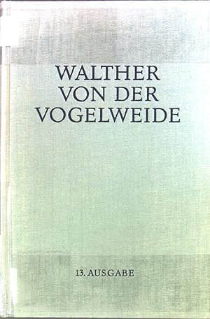 Bild des Verkufers fr Die Gedichte Walthers von der Vogelweide. zum Verkauf von books4less (Versandantiquariat Petra Gros GmbH & Co. KG)