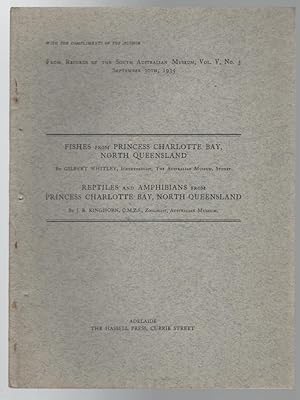 Image du vendeur pour Fishes From Princess Charlottle Bay, North Queensland. From Records of The South Australian Museum, Vol. V, No. 3 September 30th, 1935. mis en vente par Time Booksellers