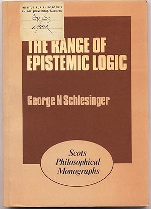 Imagen del vendedor de The Range of Epistemic Logic Series Editors Andrew Brennan & William Lyons a la venta por avelibro OHG