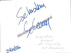 Seller image for Original Autogramm Sebastian Schnoy /// Autogramm Autograph signiert signed signee for sale by Antiquariat im Kaiserviertel | Wimbauer Buchversand