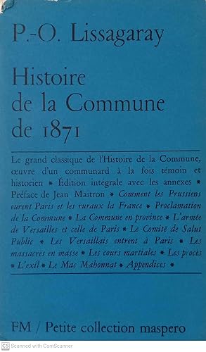 Seller image for Histoire de la Commune de 1871 for sale by Llibres Capra