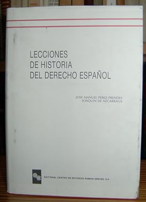 Seller image for LECCIONES DE HISTORIA DEL DERECHO ESPAOL for sale by Fbula Libros (Librera Jimnez-Bravo)