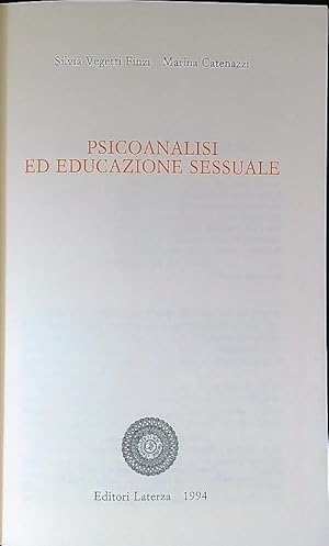 Bild des Verkufers fr Psicoanalisi ed educazione sessuale zum Verkauf von Librodifaccia