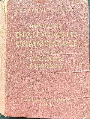 Bild des Verkufers fr Novissimo dizionario commerciale delle lingue italiana e tedesca zum Verkauf von Librodifaccia