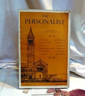 The Personalist. An International Review of Philosophy, Relegion and Literature. Vol. XXXII, No. ...