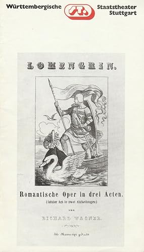 Bild des Verkufers fr Programmheft Richard Wagner LOHENGRIN 1. November 1980 Groes Haus zum Verkauf von Programmhefte24 Schauspiel und Musiktheater der letzten 150 Jahre