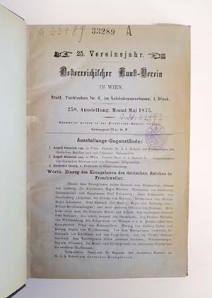 32 Ausstellungsverzeichnisse der der Jahre 1875 bis 1888.
