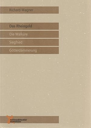 Seller image for Programmheft Richard Wagner DAS RHEINGOLD Premiere 8. Oktober 1999 Opernhaus Spielzeit 1999 / 2000 Nr. 73 for sale by Programmhefte24 Schauspiel und Musiktheater der letzten 150 Jahre