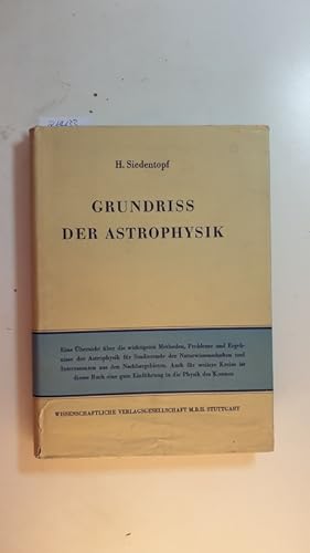 Bild des Verkufers fr Einfhrung in die Astrophysik zum Verkauf von Gebrauchtbcherlogistik  H.J. Lauterbach