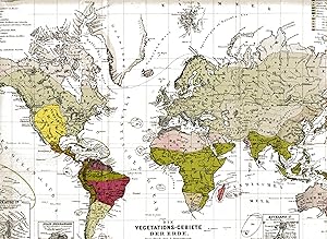 Bild des Verkufers fr Landkarte: Die Vegetationsgebiete der Erde. Mastab 1 : 111 000 000 zum Verkauf von Antiquariat Kastanienhof