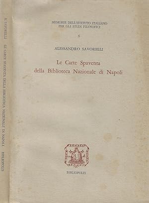 Bild des Verkufers fr Le Carte Spaventa della Biblioteca Nazionale di Napoli zum Verkauf von Biblioteca di Babele