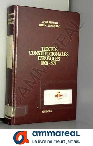 Imagen del vendedor de Textos constitucionales españoles. (1808-1978) a la venta por Ammareal