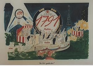 "CAMEMBERT VALLÉE 1791" Planche litho 1991