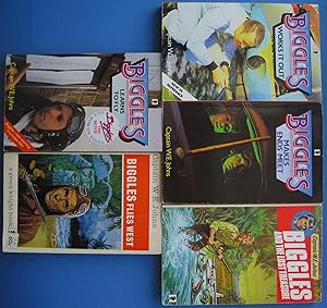 5 x Biggles Knight paperbacks 1967-1986: Works it Out; Makes Ends Meet; Lost Treasure; Learns to ...