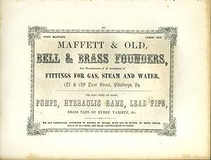 Maffett & Old, Bell & Brass Founders, Pittsburgh, advertising with View from the Citadel at Kings...