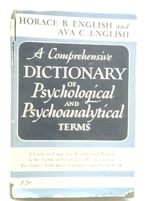 Bild des Verkufers fr A Comprehensive Dictionary of Psychological and Psychoanalytical Terms zum Verkauf von World of Rare Books