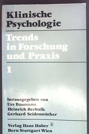 Bild des Verkufers fr Klinische Psychologie: Trends in Forschung und Praxis; Teil: 1. zum Verkauf von books4less (Versandantiquariat Petra Gros GmbH & Co. KG)