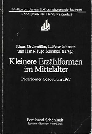 Seller image for Kleinere Erzhlformen im Mittelalter, for sale by nika-books, art & crafts GbR