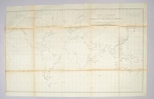 Bild des Verkufers fr Chart of the World shewing the Track of the U.S. Steam Frigates, Mississippi, Susquehanna and Powhatan as Flagships of the Japan Squadron under the command of Commodore M.C. Perry, U.S.N., 1853-54 World Map 1854 zum Verkauf von Asia Bookroom ANZAAB/ILAB