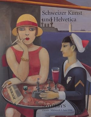 Bild des Verkufers fr Sothebys June 1996 Swiss Art and Helvetica 18th - 20th Century zum Verkauf von thecatalogstarcom Ltd