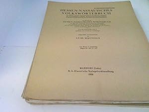 Seller image for Hessen-nassauisches Volksw�rterbuch. Band III. S Lieferung 1-15 for sale by ABC Versand e.K.