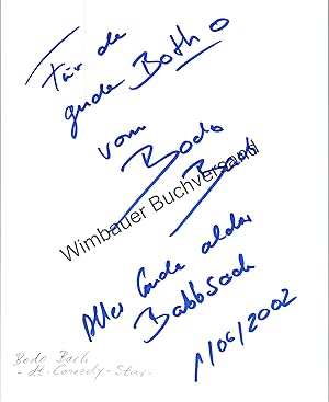 Bild des Verkufers fr Original Autogramm Robert Treutel Bodo Bach /// Autogramm Autograph signiert signed signee zum Verkauf von Antiquariat im Kaiserviertel | Wimbauer Buchversand
