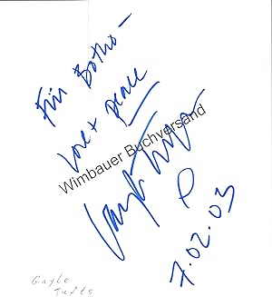 Bild des Verkufers fr Original Autogramm Gayle Tufts /// Autogramm Autograph signiert signed signee zum Verkauf von Antiquariat im Kaiserviertel | Wimbauer Buchversand